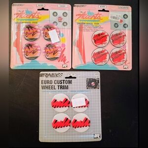 Custom Wheel Trim Set - Red and White